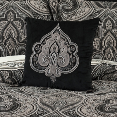 Five Queens Court Davinci 18" Square Embellished Decorative Throw Pillow, , rollover