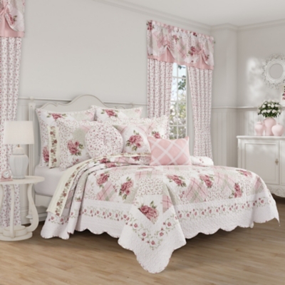 Royal Court Bungalow Full/Queen 3 Piece Quilt Set, Rose, large