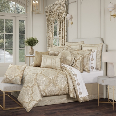 J.Queen New York Sezanne California King 2 Piece Comforter Set, Champagne