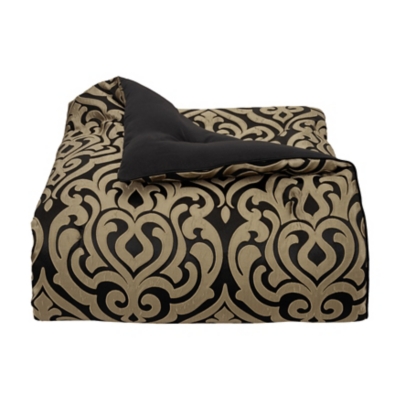 J.Queen New York Bolero  Queen 2 Piece Comforter Set, Black, rollover