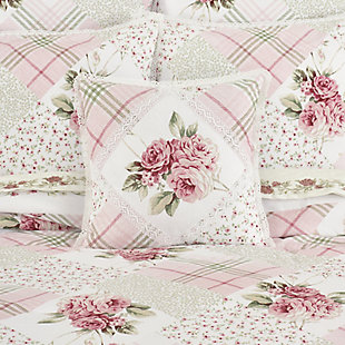 Royal Court Bungalow 16" Square Decorative Throw Pillow, Rose, rollover