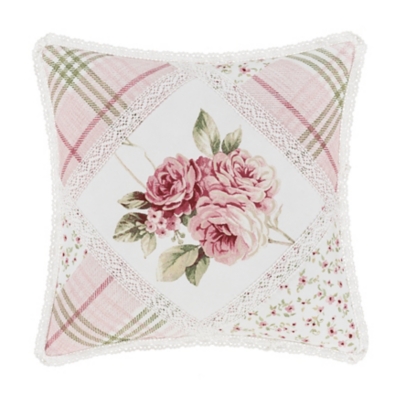 Royal Court Bungalow 16" Square Decorative Throw Pillow, Rose, large