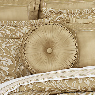 J.Queen New York Aurelia Tufted Round Decorative Throw Pillow, , rollover