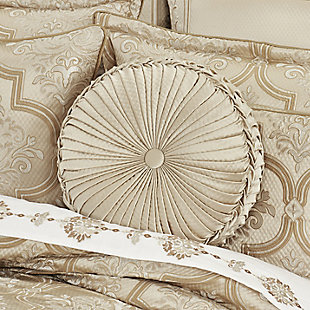 J.Queen New York Sezanne Tufted Round Decorative Throw Pillow, , rollover