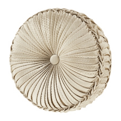J.Queen New York Sezanne Tufted Round Decorative Throw Pillow, , large