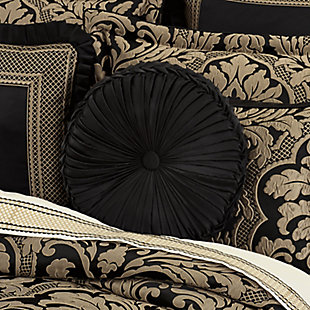 J.Queen New York Brunello  Tufted Round Decorative Throw Pillow, , rollover