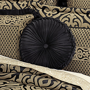 J.Queen New York Bolero  Tufted Round Decorative Throw Pillow, , rollover
