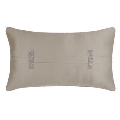 J.Queen New York Brilliance Quilted Boudoir Decorative Throw Pillow, Pebble, large