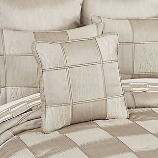 J.Queen New York Brando - Flax 18" Square Decorative Throw Pillow, , rollover