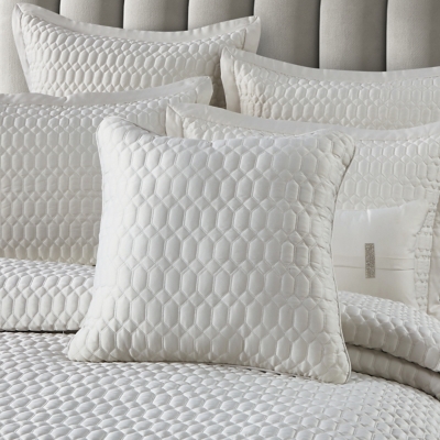 J.Queen New York Brilliance 20" Square Quilted Decorative Throw Pillow, , rollover