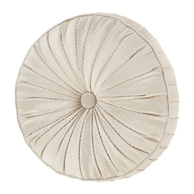 J.Queen New York Villanova Tufted Round Decorative Throw Pillow, , large