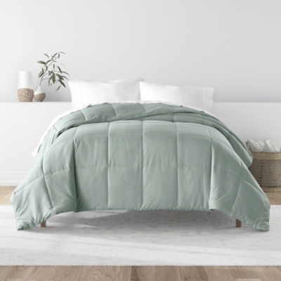 iEnjoy Home Full/Queen Solid Comforter Set, Eucalyptus, rollover