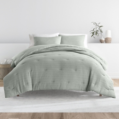 iEnjoy Home 3 Piece King/California King Comforter Set, Green Mist, rollover