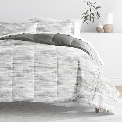 iEnjoy Home Kaycie Full/Queen Comforter Set, Gray, rollover