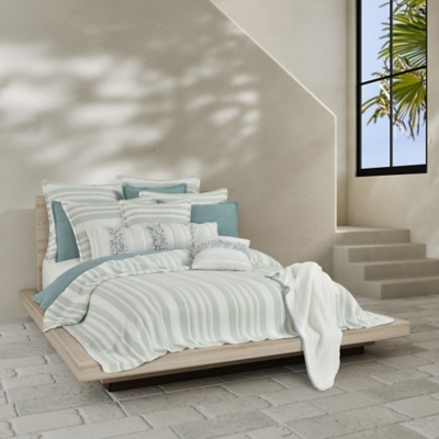 White Sand Cyprus Full/Queen Coverlet, Aqua, large