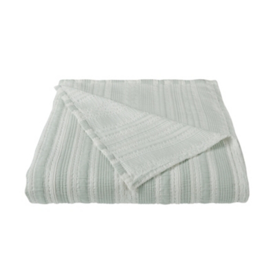 White Sand Cyprus Full/Queen Coverlet, Aqua, rollover