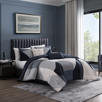 あさやん。 Bebejan® Geo Fusion 5 Piece Reversible Queen Comforter Set