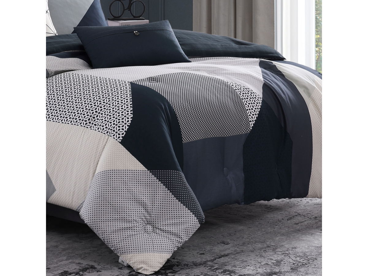 Bebejan Geo Fusion 5 Piece Reversible Comforter Set Queen, image size:1200x900