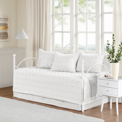 Urban Habitat Cotton Jacquard Daybed Set, Ivory, rollover