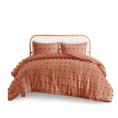 Intelligent Design Clip Jacquard Full/Queen Comforter Set, Rust, rollover