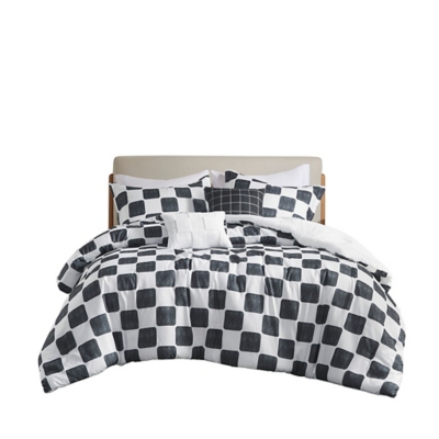 Intelligent Design Checkered Full/Queen Comforter Set, , rollover