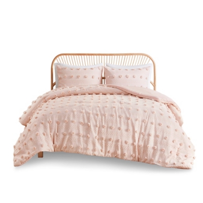 Intelligent Design Clip Jacquard Full/Queen Comforter Set, Pink, rollover