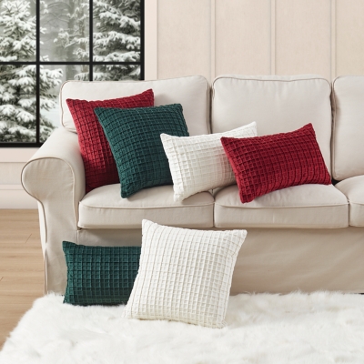 Anya Boudoir Decorative Throw Pillow, Winter White, rollover