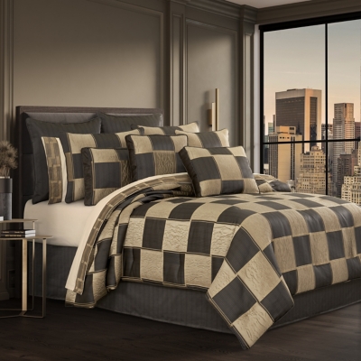 J. Queen New York Brando California King 4 Piece Comforter Set, Bronze, large