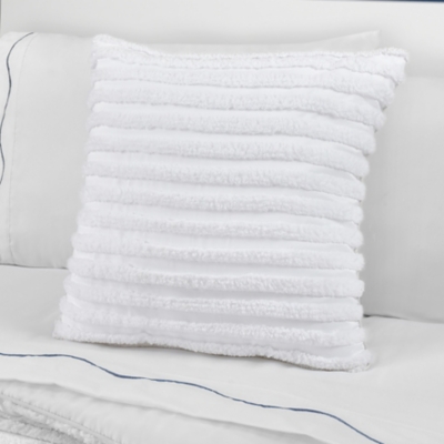 J. Queen Bold Darby Decorative Throw Pillow, White, rollover