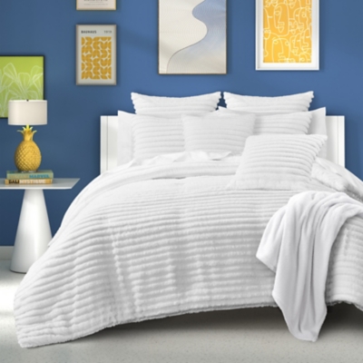 J. Queen Bold Darby Full/Queen 3 Piece Comforter Set, White, large