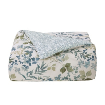 Royal Court Evergreen Queen 4 Piece Comforter Set, Blue, rollover
