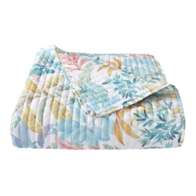 J. Queen Bold Bahama Full/Queen 3 Piece Quilt Set, Aqua, rollover
