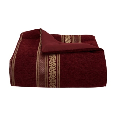 J. Queen New York Laurenza California King 4 Piece Comforter Set, Crimson, rollover