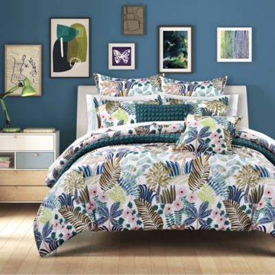 J. Queen Bold Rainforest Full/Queen 3 Piece Comforter Set, Teal, large