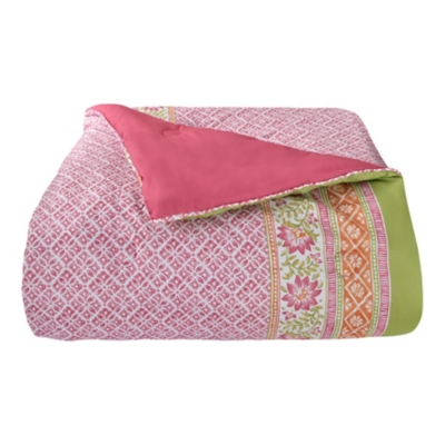 J. Queen Bold Shiloh Full/Queen 3 Piece Comforter Set, Pink, rollover