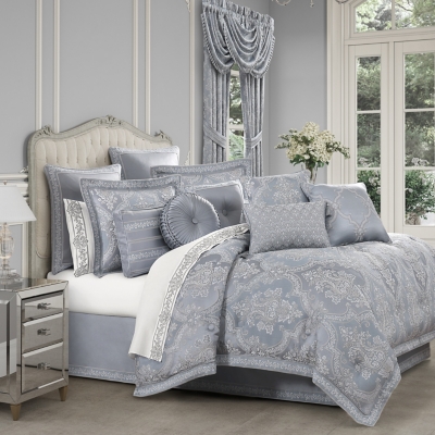 J. Queen New York Sondra Queen 4 Piece Comforter Set, Powder Blue, large