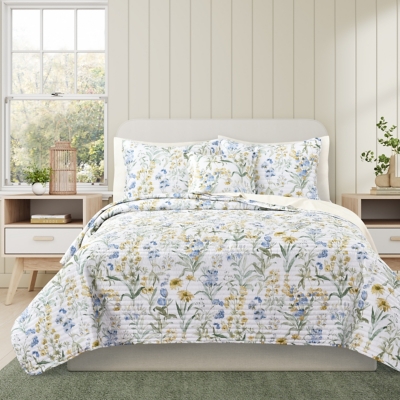 J. Queen Bold Tallulah Full/Queen 3 Piece Quilt Set, Blue, large