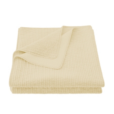 HiEnd Accents Stonewashed Full/Queen Velvet Quilt, Light Tan, large