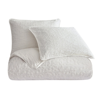 HiEnd Accents Porto 3-Piece King Duvet Cover Set, Vintage White, large