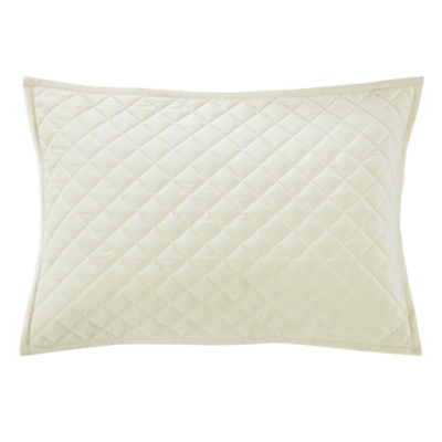 HiEnd Accents Diamond 2-Piece Pillow Sham Set, Cream, large