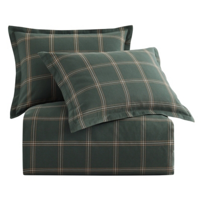 HiEnd Accents Windowpane 3-Piece Full Comforter Set, Hunter Green, large