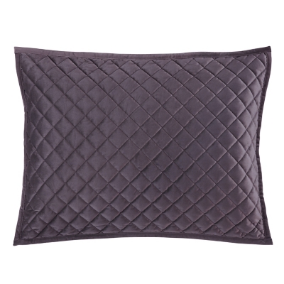 HiEnd Accents Diamond Quilted Pillow Sham Set, Purple, rollover