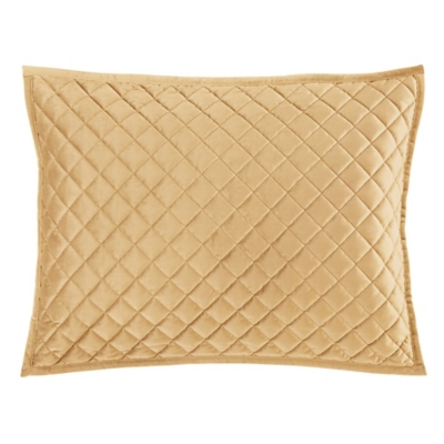 HiEnd Accents Diamond Quilted Pillow Sham Set, Gold, large