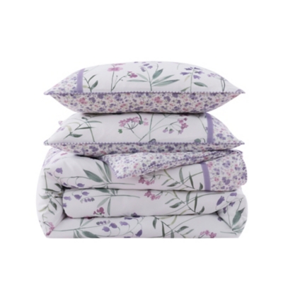 Royal Court Nola 4 Piece King Comforter Set, Lilac, rollover