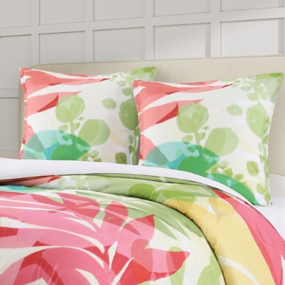J. Queen Bold Tiki Euro Sham, Fuchsia, rollover