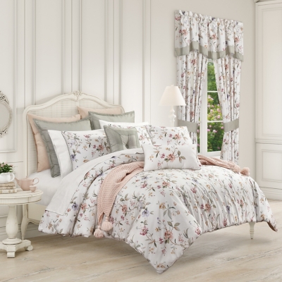 J. Queen Cottage Clarice 3 Piece Full/Queen Comforter Set, Ivory