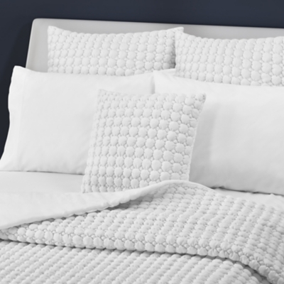 J. Queen Bold Cloud Puff Decorative Throw Pillow, White, rollover