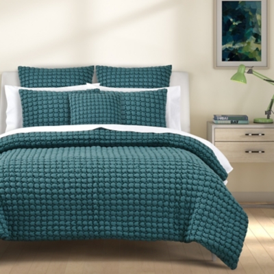 J. Queen Bold Cloud Puff 2 Piece Twin/Twin Xl Quilt Set, Teal, large
