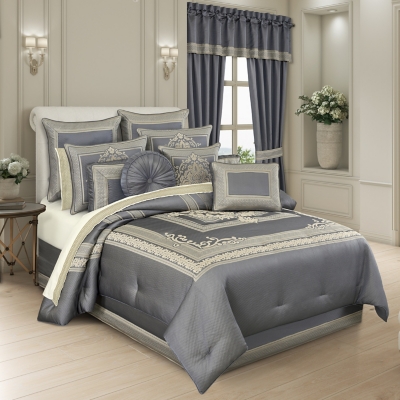 J. Queen New York Excelsior 4-Piece California King Comforter Set, French Blue, large