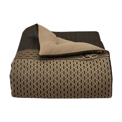 J. Queen New York Metropolitan 4-Piece Queen Comforter Set, Bronze, rollover